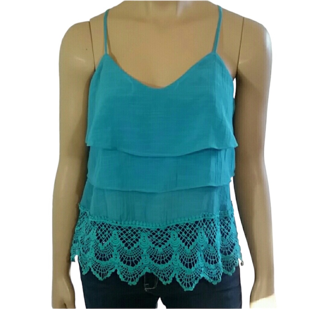 Takara Turquoise Cami Tank Top SZ S